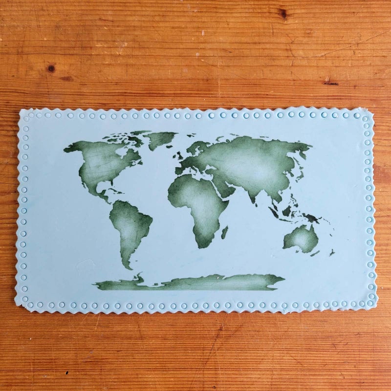 Designer Stencils World Map Cake Stencil by Designer Stencils, Beige/semi-transparent, 4.75 x 8" - Image 4